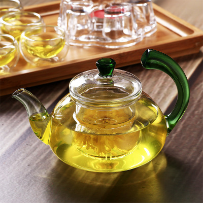 批發(fā)耐熱加厚天蝎把翹把耐高溫玻璃茶壺過濾功夫茶壺茶具600毫升
