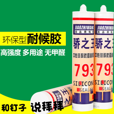793中性環(huán)保玻璃膠防霉防水耐候膠粘力強(qiáng)多用途密封膠