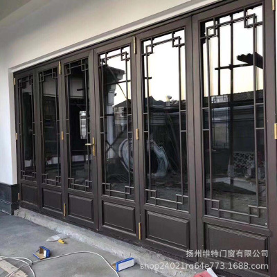 廠家定制民宿園林別墅門窗 新款中式仿古鋁合金門窗 復(fù)古門窗