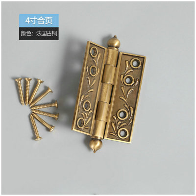 廠家直銷歐式復(fù)古純銅合頁房門木門靜音5寸軸承鉸鏈加厚平開合頁