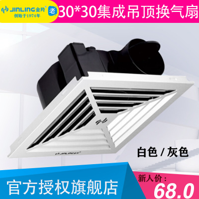金羚集成吊頂換氣扇開孔30廚房靜音抽風(fēng)機(jī)鋁扣板BPT15-12-30 P8M1