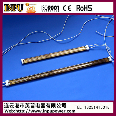 出口的高品質(zhì)鍍金雙孔鹵素石英管 雙孔石英電加熱管