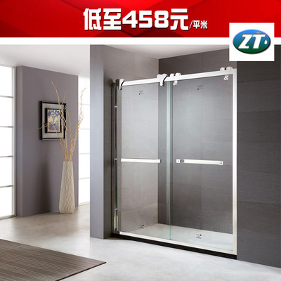 專業(yè)廠家批發(fā) 趟門玻璃淋浴房 一字直 沐浴屏隔斷 招太 DK75