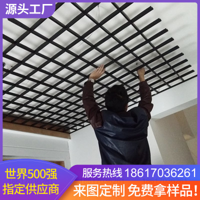 鋁格柵鐵格柵天花板吊頂裝飾材料自裝格子葡萄架棚網(wǎng)格柵集成吊頂