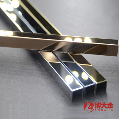 不銹鋼線條u型槽 裝飾線條批發(fā)金屬包邊條背景墻收邊條廠家