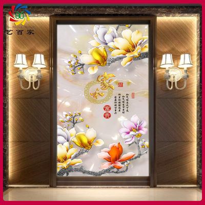 崗石大板UV滲墨瓷磚背景墻 中式仿玉彩雕UV過(guò)道玄關(guān)內(nèi)墻磚