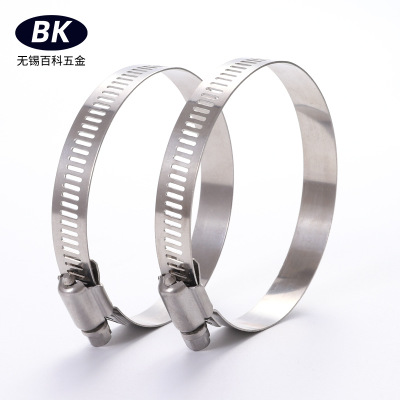 現(xiàn)貨直供304不銹鋼美式喉箍 強(qiáng)力雙頭不銹鋼卡箍抱箍接頭喉箍卡扣