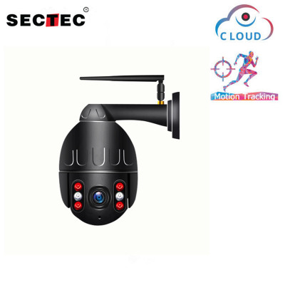 廠家直銷自動(dòng)追蹤WIFI云臺(tái)球機(jī)夜視全彩室外防水全金屬監(jiān)控?cái)z像頭