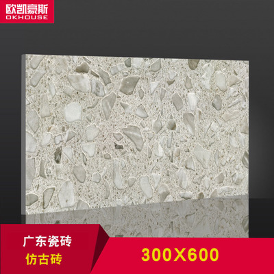 室內(nèi)墻磚 300x600仿水磨石仿古磚 魚肚白墻磚 防滑地板磚 亞光磚