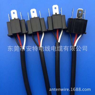 H4汽車轉(zhuǎn)接線 LED汽車大燈線 工作燈長(zhǎng)條燈用線 汽車燈線束定制