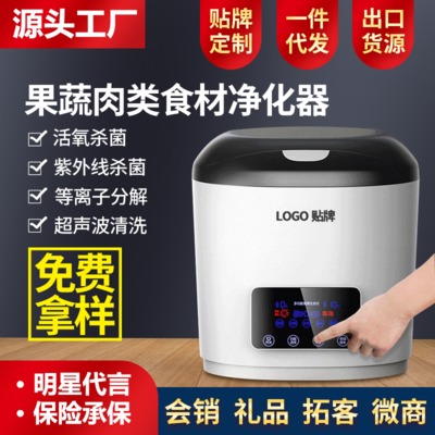 全自動果蔬消毒機(jī)臭氧家用洗菜機(jī)解毒機(jī)超聲波紫外線食材凈化器