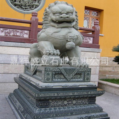 廠家供應石雕獅子 精品工藝品石獅子 企業(yè)單位大門口石雕獅子