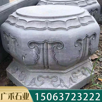 來(lái)圖定做石雕仿古柱墩 寺廟景點(diǎn)柱子柱基石 大殿柱子座柱礎(chǔ)